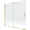 Mexen Velar Duschabtrennung 2-flügelig verschiebbar 170 x 150 cm, transparent, gold - 896-170-000-01-50