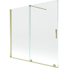 Mexen Velar duschvägg 2-delad skjutbar 170 x 150 cm, transparent, guld - 896-170-000-01-50