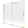 Mexen Velar Badewannenfaltwand 2-flügelig verschiebbar 180 x 150 cm, transparent, gold - 896-180-000-01-50