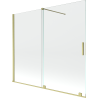 Mexen Velar tweevleugelige verschuifbare badwand 180 x 150 cm, transparant, goud geborsteld - 896-180-000-01-55