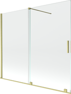 Mexen Velar 2-panel sliding bathtub screen 180 x 150 cm, transparent, brushed gold - 896-180-000-01-55