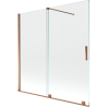 Mexen Velar paratia per vasca 2 ante scorrevoli 160 x 150 cm, trasparente, oro rosa - 896-160-000-01-60