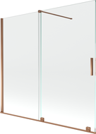 Mexen Velar 2-wing sliding bathtub screen 170 x 150 cm, transparent, rose gold - 896-170-000-01-60
