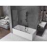 Mexen Velar 2-wing sliding bath screen 160 x 150 cm, transparent, black - 896-160-000-01-70