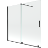 Mexen Velar 2-flügelige verschiebbare Badewannenwand 170 x 150 cm, transparent, schwarz - 896-170-000-01-70