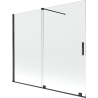 Mexen Velar 2-wing sliding bath screen 180 x 150 cm, transparent, black - 896-180-000-01-70