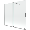 Mexen Velar parawan nawannowy 2-skrzydłowy rozsuwany 180 x 150 cm, transparent, gun gray szczotkowany - 896-180-000-01-66