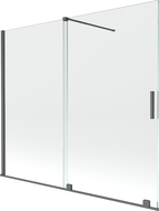 Mexen Velar 2-panel sliding bathtub screen 180 x 150 cm, transparent, brushed gun gray - 896-180-000-01-66