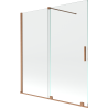 Mexen Velar paroi de baignoire à 2 panneaux coulissants 150 x 150 cm, transparent, cuivre brossé - 896-150-000-01-65