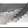 Mexen Velar Badewannenabtrennung 2-flügelig verschiebbar 150 x 150 cm, transparent, gebürstetes Kupfer - 896-150-000-01-65