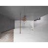 Mexen Velar mampara de baño de 2 hojas correderas, 150 x 150 cm, transparente, cobre cepillado - 896-150-000-01-65