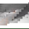 Mexen Velar Badewannenfaltwand 2-flügelig verschiebbar 160 x 150 cm, transparent, gebürstetes Kupfer - 896-160-000-01-65