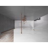 Mexen Velar uitklapbaar badscherm 2-vleugelig schuifbaar 160 x 150 cm, transparant, geborsteld koper - 896-160-000-01-65