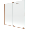 Mexen Velar kahetiivaline vannisein, liuguks, 170 x 150 cm, läbipaistev, harjatud vask - 896-170-000-01-65