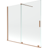 Mexen Velar parawan nawannowy 2-skrzydłowy rozsuwany 170 x 150 cm, transparent, miedź szczotkowana - 896-170-000-01-65