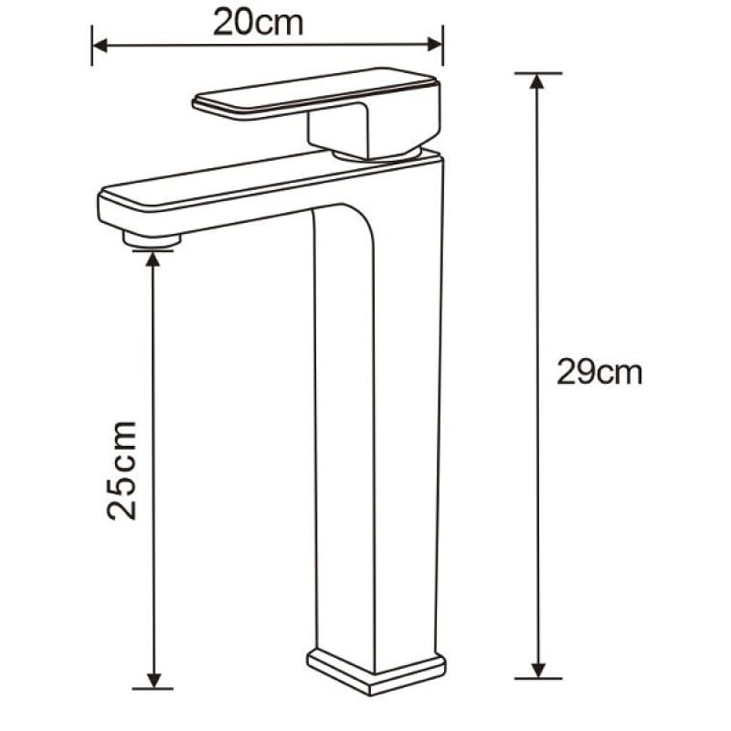 Mexen Cetus tall bathroom faucet, chrome - 744310-00