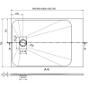 Mexen Hugo rechteckige Duschwanne SMC 110 x 70 cm, grau - 42617011