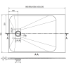 Mexen Hugo rechthoekige douchebak SMC 110 x 70 cm, grijs - 42617011