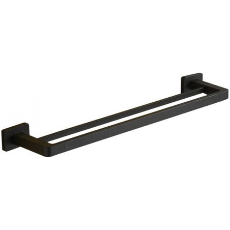 Mexen Asis dubbele handdoekhouder, zwart - 7017625-70