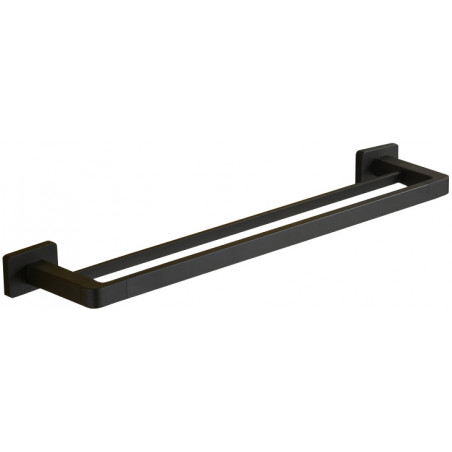 Mexen Asis toallero doble negro - 7017625-70
