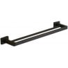 Mexen Asis dubbele handdoekhouder, zwart - 7017625-70