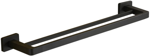 Mexen Asis perchero doble para toallas, negro - 7017625-70