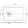 Mexen Hugo rechthoekige douchebak SMC 170 x 80 cm, grijs - 42618017