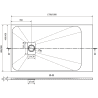 Mexen Hugo rechteckige Duschwanne SMC 170 x 90 cm, grau - 42619017
