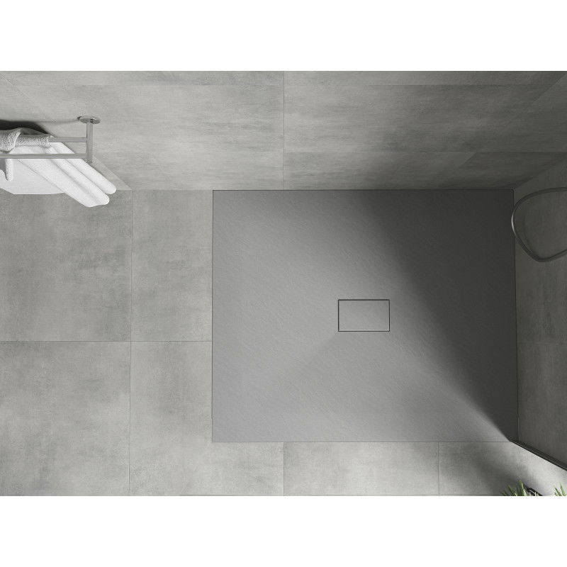 Mexen Hugo rectangular shower tray SMC 110 x 100 cm, grey - 42611011
