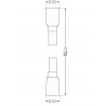 Mexen Duschschlauch 175 cm, schwarz - 79475-70