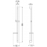 Mexen DS Duschstange mit Seifenschale 90 cm, Chrom - 79383-00