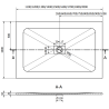 Mexen Hugo rechteckige Duschwanne SMC 200 x 100 cm, grau - 42611020