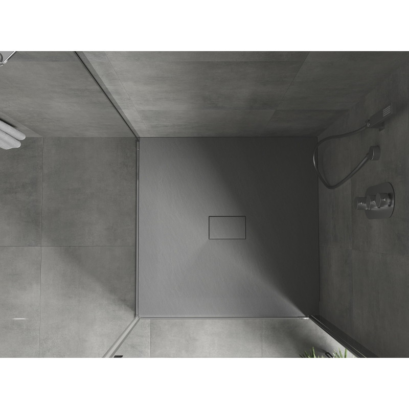 Mexen Hugo kwadratische douchebak SMC 100 x 100 cm, grijs - 42611010