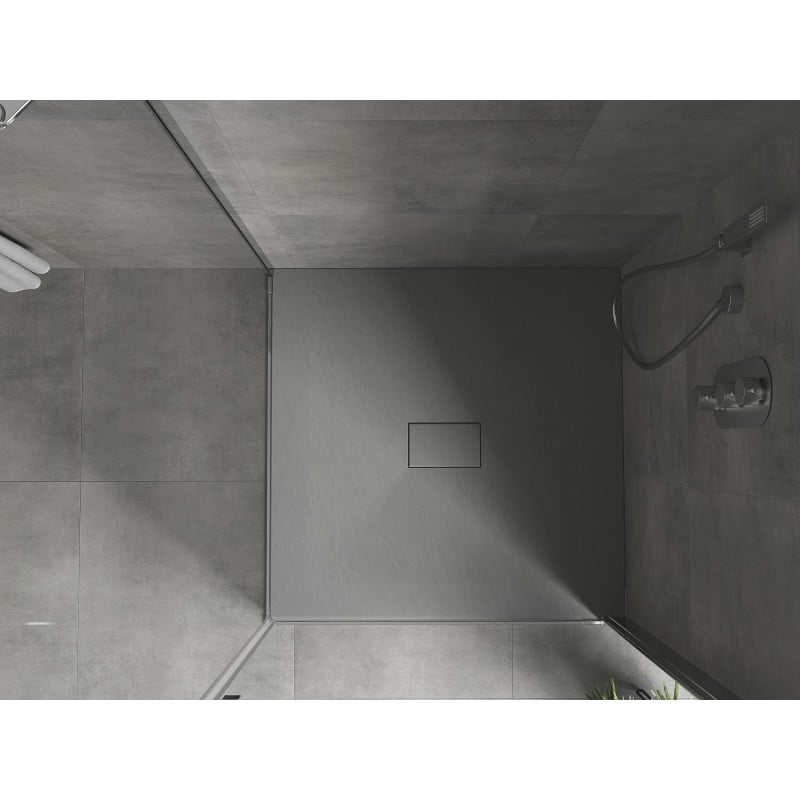 Mexen Hugo plato de ducha cuadrado SMC 100 x 100 cm, gris - 42611010