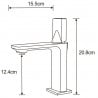 Mexen Crux bateria umywalkowa, czarna - 744400-70