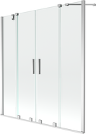 Mexen Velar Duo vanni ekraan, 2-osaline libisev, 150 x 150 cm, läbipaistev, kroom - 896-150-000-02-01