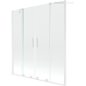 Mexen Velar Duo Badewannenfaltwand 2-flügelig, verschiebbar, 150 x 150 cm, transparent, weiß - 896-150-000-02-20