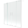 Mexen Velar Duo parawan nawannowy 2-skrzydłowy rozsuwany 150 x 150 cm, transparent, biały - 896-150-000-02-20