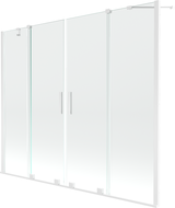 Mexen Velar Duo parawan nawannowy 2-skrzydłowy rozsuwany 170 x 150 cm, transparent, biały - 896-170-000-02-20
