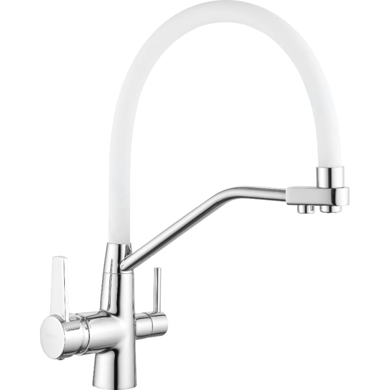 Mexen Duo kuhinjska baterija, krom/bijela - 671701-02
