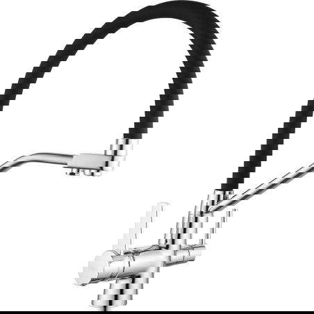 Mexen Duo rubinetto da cucina, cromo/nero - 671701-07