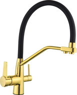 Mexen Duo rubinetto da cucina, oro/nero - 671701-57