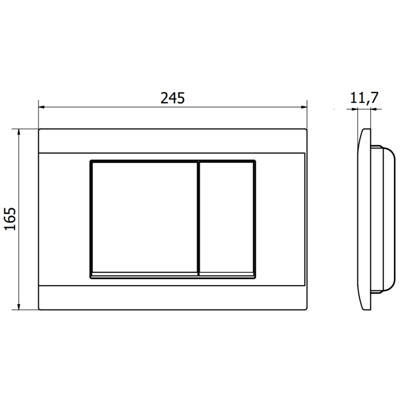 Mexen Fenix 01 flush button, gun gray - 600166