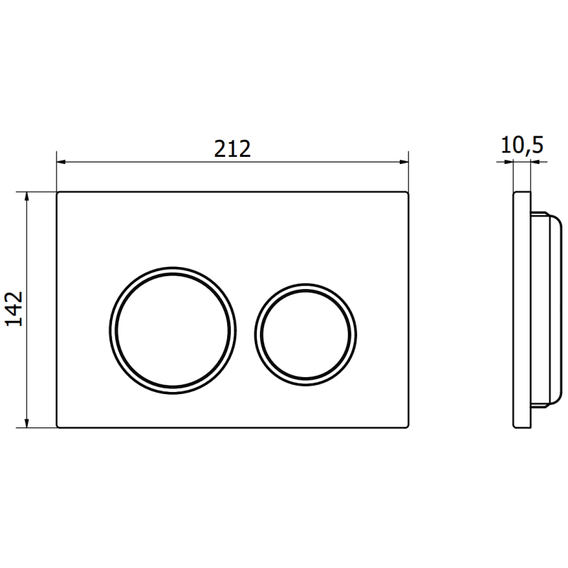 Mexen Fenix 07 XS flush button, gun gray - 600766