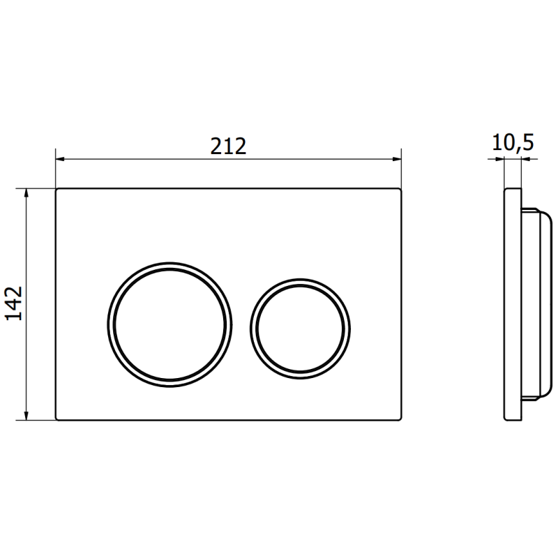 Mexen Fenix 07 XS spoelknop, gun gray - 600766