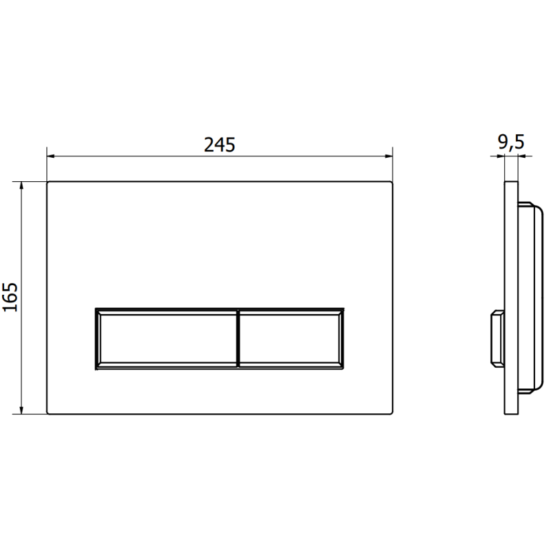 Mexen Fenix 09 flush button, gun gray - 600966