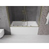 Mexen Velar Duo bathtub screen 2-panel sliding 150 x 150 cm, transparent, gold - 896-150-000-02-50