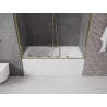 Mexen Velar Duo parawan nawannowy 2-skrzydłowy rozsuwany 150 x 150 cm, transparent, złoty - 896-150-000-02-50