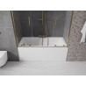 Mexen Velar Duo bathtub screen 2-panel sliding 150 x 150 cm, transparent, gold - 896-150-000-02-50