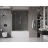 Mexen Velar Duo 2-Panel Sliding Bathtub Screen 150 x 150 cm, Transparent, Brushed Gold - 896-150-000-02-55